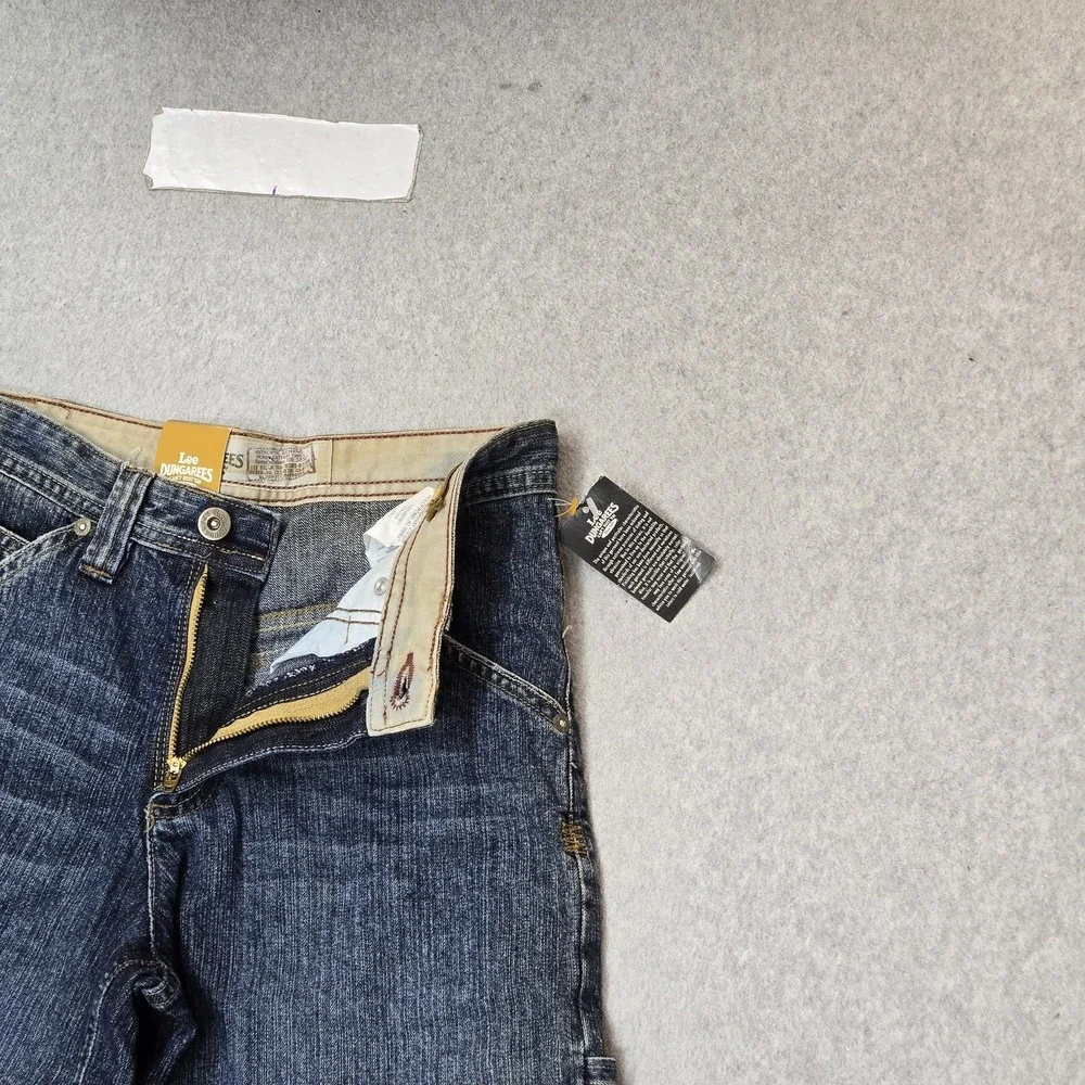 VINTAGE Lee Boys Shorts 12 SLIM Blue Denim Cargo Grunge Skater Dungarees Y2K NWT